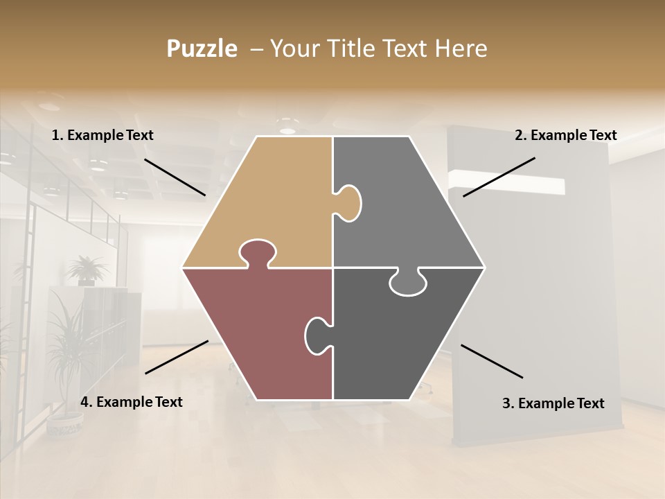 Desks Room Corporation PowerPoint Template