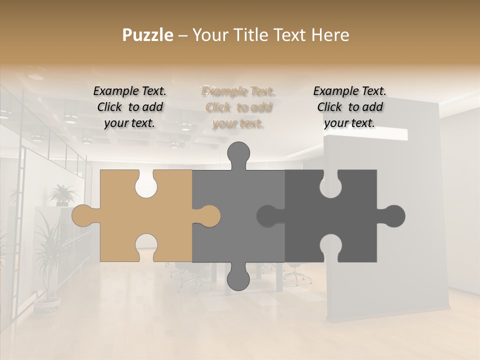 Desks Room Corporation PowerPoint Template