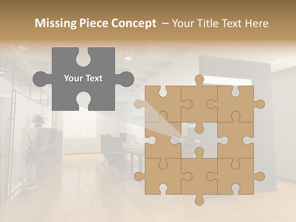 Desks Room Corporation PowerPoint Template