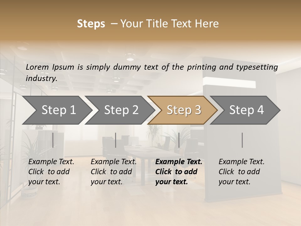 Desks Room Corporation PowerPoint Template