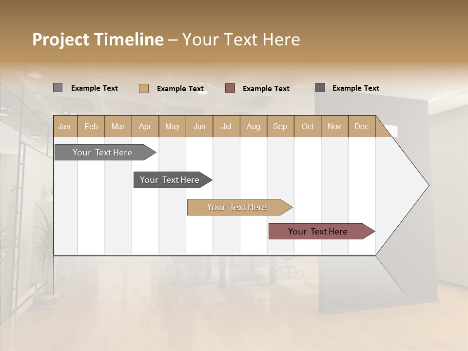 Desks Room Corporation PowerPoint Template