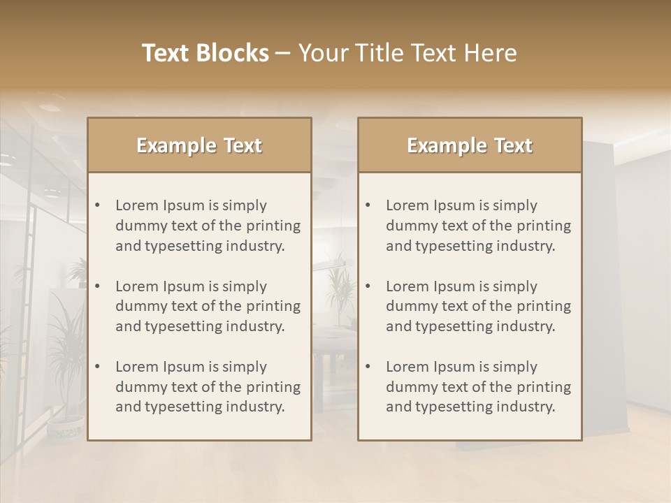 Desks Room Corporation PowerPoint Template