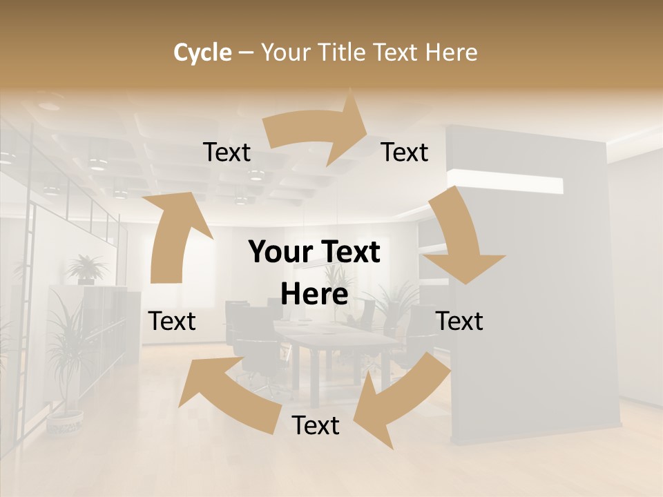 Desks Room Corporation PowerPoint Template
