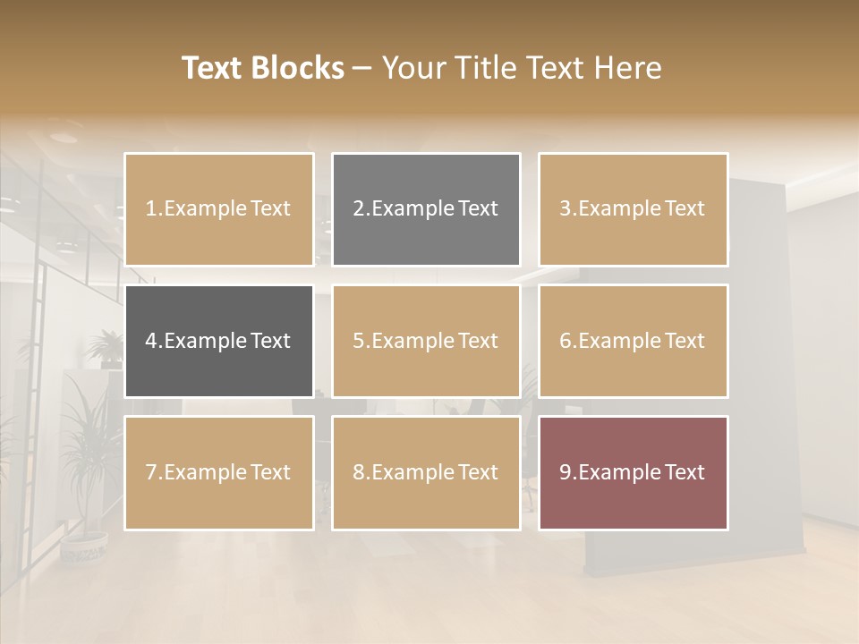 Desks Room Corporation PowerPoint Template
