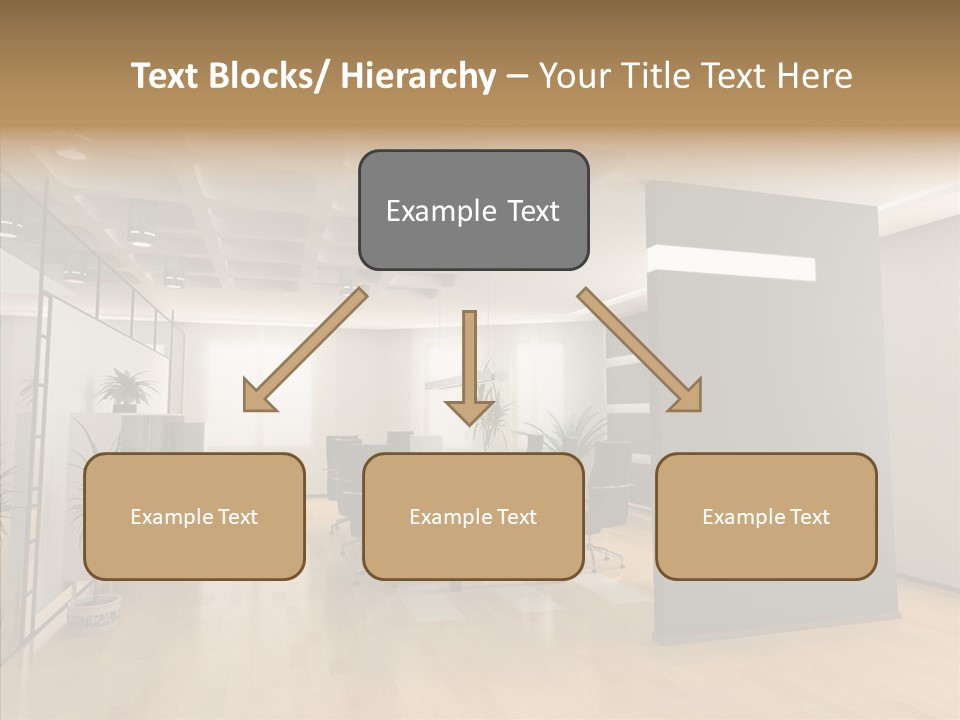 Desks Room Corporation PowerPoint Template