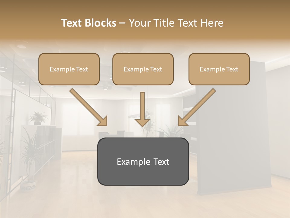 Desks Room Corporation PowerPoint Template