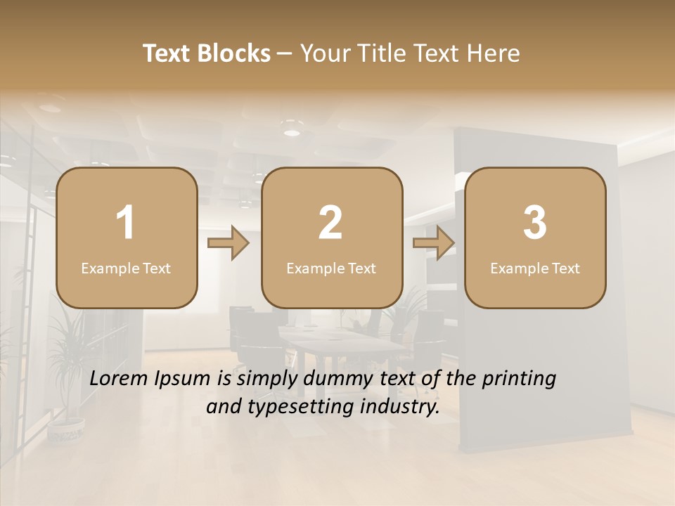 Desks Room Corporation PowerPoint Template