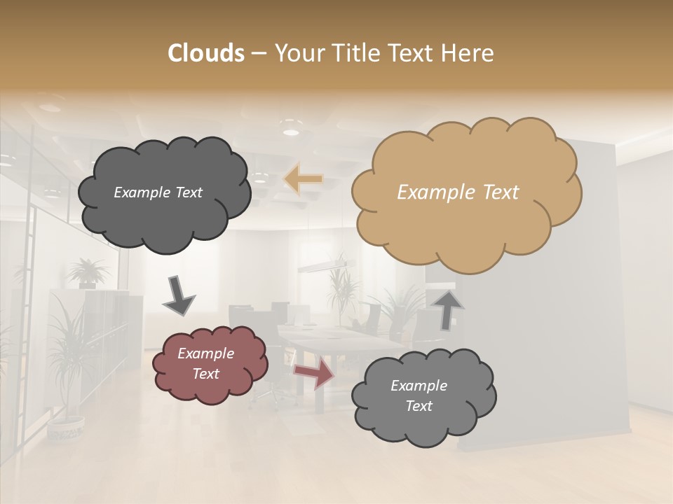 Desks Room Corporation PowerPoint Template
