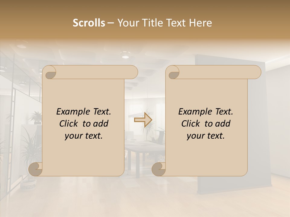 Desks Room Corporation PowerPoint Template