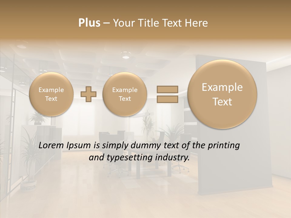 Desks Room Corporation PowerPoint Template