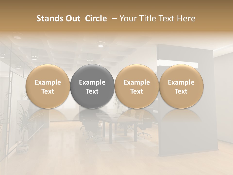 Desks Room Corporation PowerPoint Template