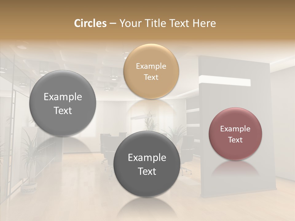 Desks Room Corporation PowerPoint Template