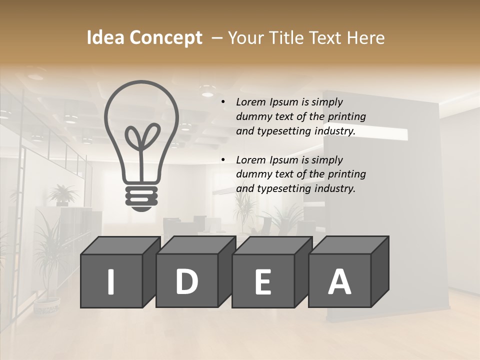 Desks Room Corporation PowerPoint Template