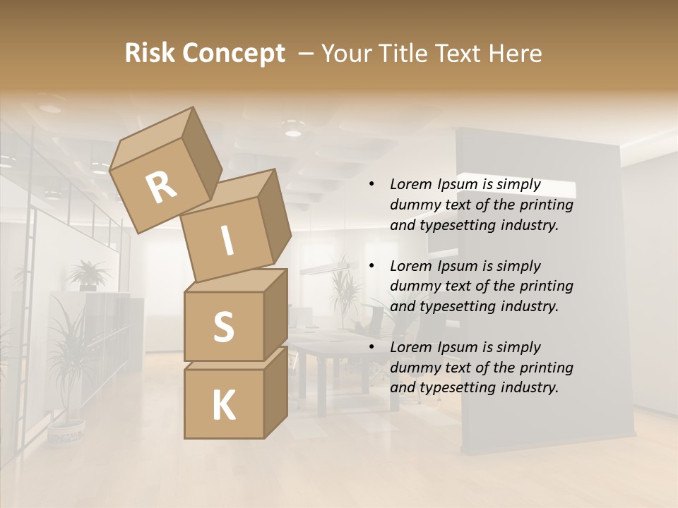 Desks Room Corporation PowerPoint Template