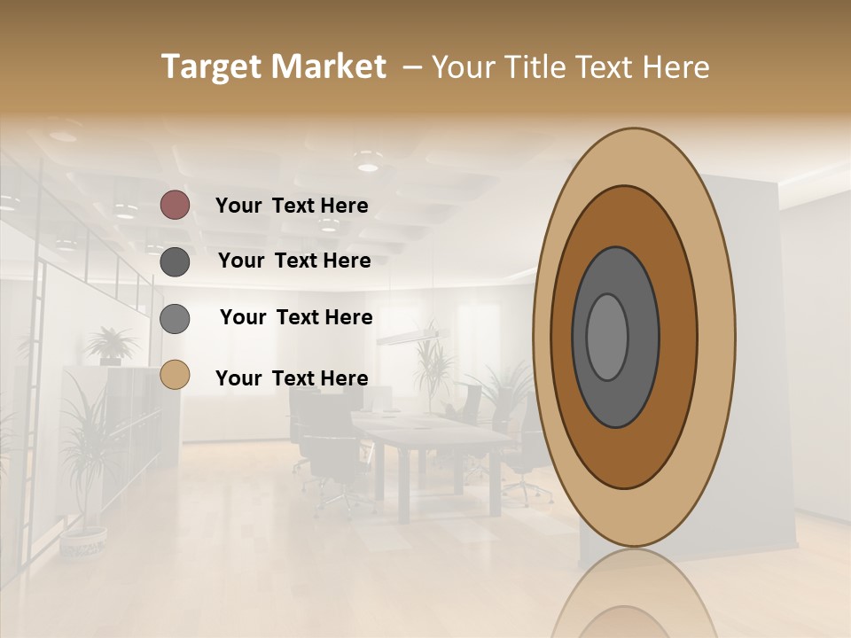 Desks Room Corporation PowerPoint Template