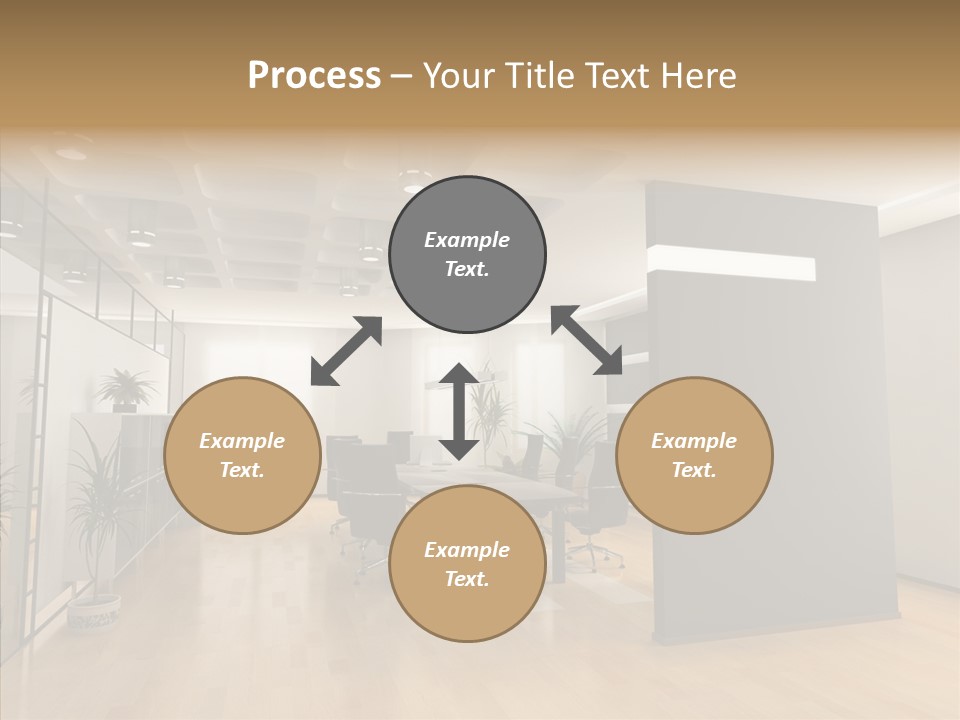 Desks Room Corporation PowerPoint Template