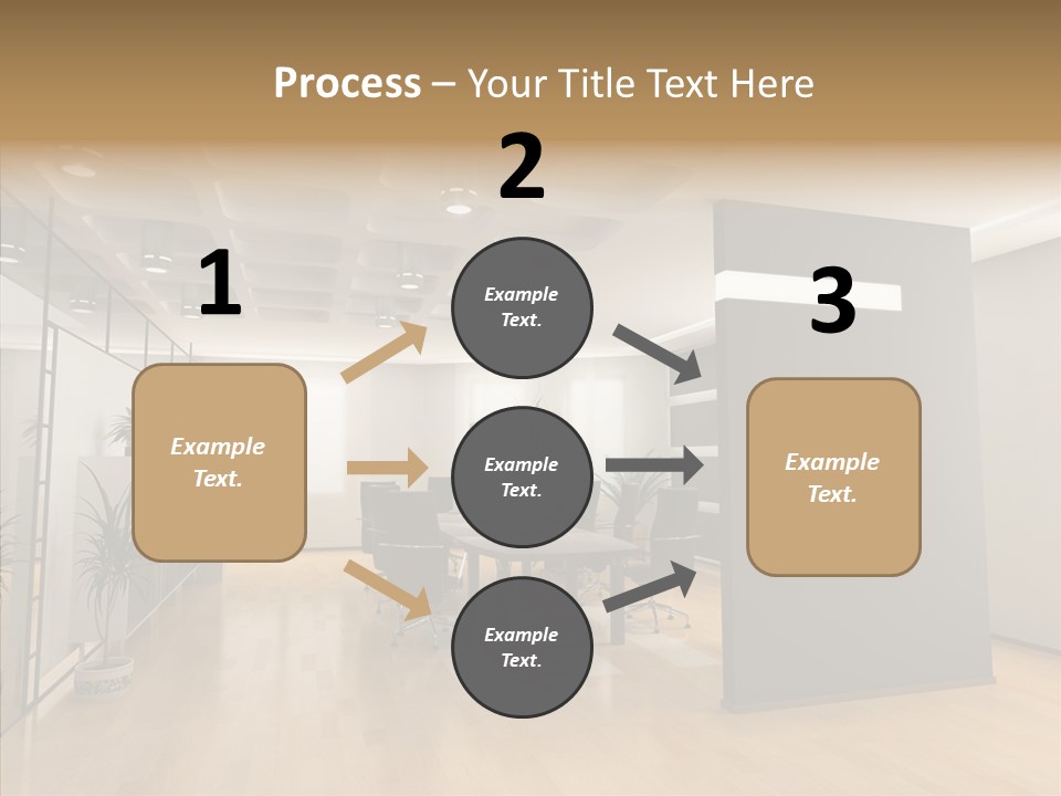 Desks Room Corporation PowerPoint Template