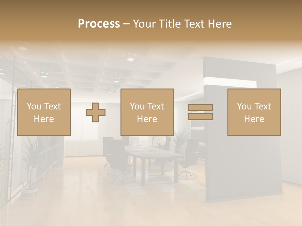Desks Room Corporation PowerPoint Template
