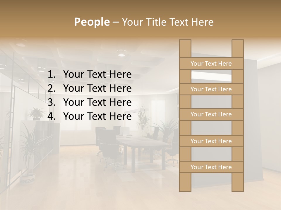 Desks Room Corporation PowerPoint Template