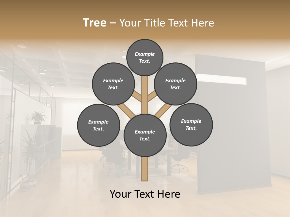 Desks Room Corporation PowerPoint Template