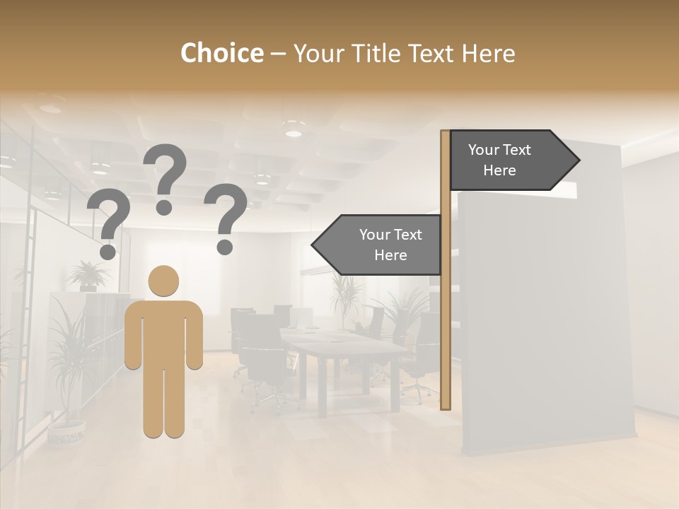 Desks Room Corporation PowerPoint Template
