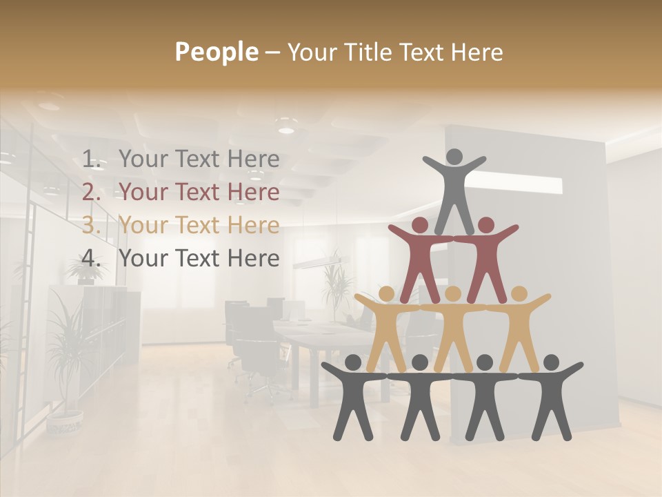 Desks Room Corporation PowerPoint Template