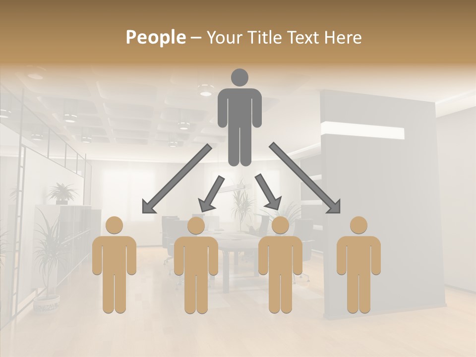 Desks Room Corporation PowerPoint Template