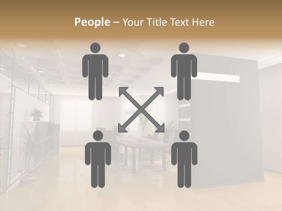 Desks Room Corporation PowerPoint Template