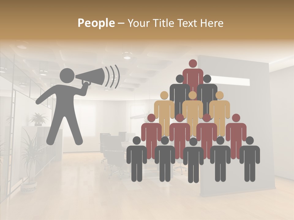 Desks Room Corporation PowerPoint Template