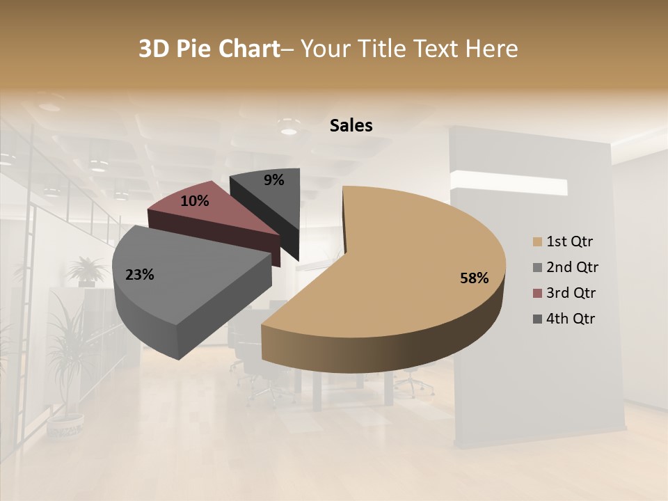 Desks Room Corporation PowerPoint Template