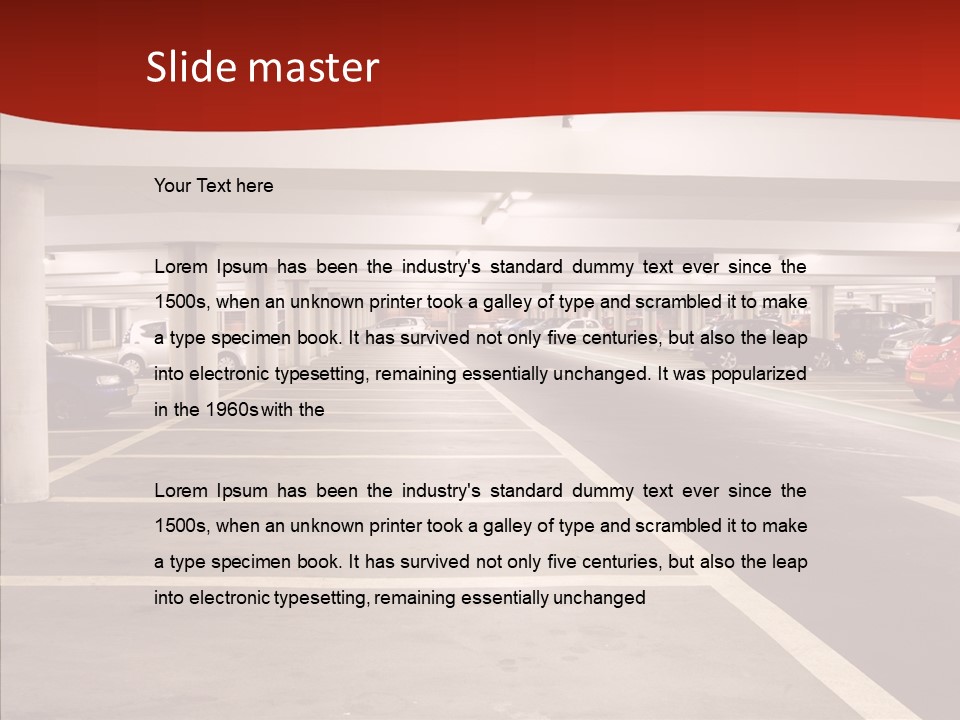 Red Transport Large PowerPoint Template