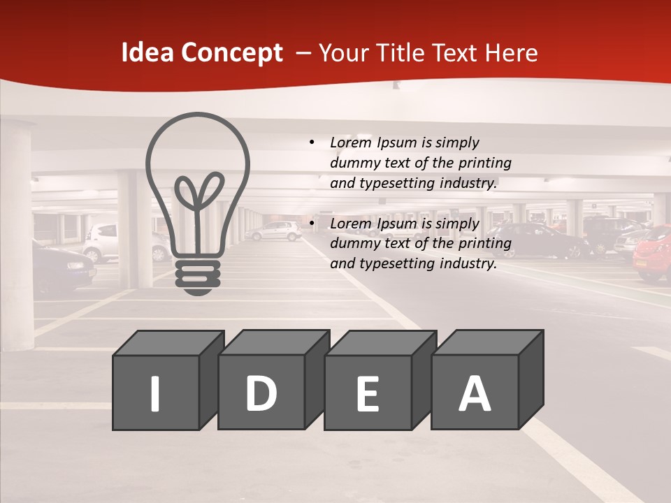 Red Transport Large PowerPoint Template