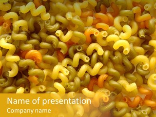 Pasta Close Up Green PowerPoint Template