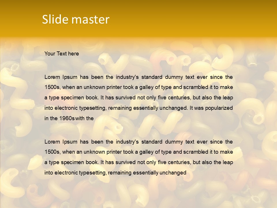 Pasta Close Up Green PowerPoint Template