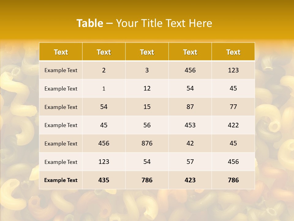 Pasta Close Up Green PowerPoint Template