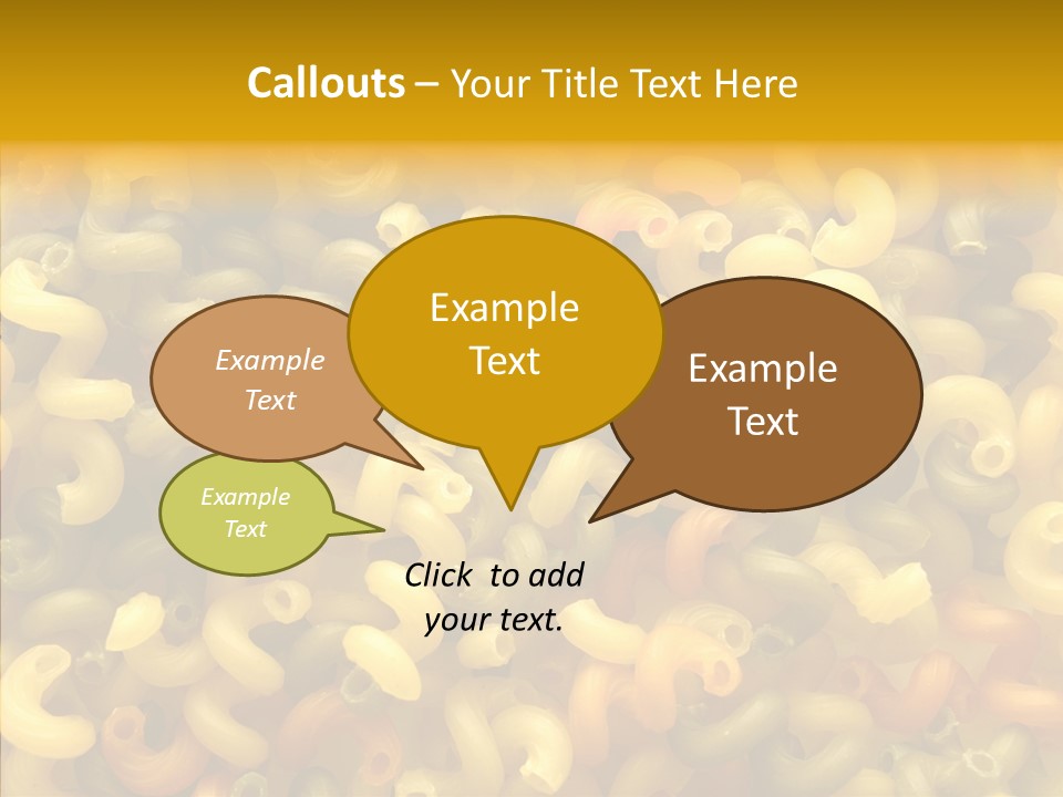 Pasta Close Up Green PowerPoint Template