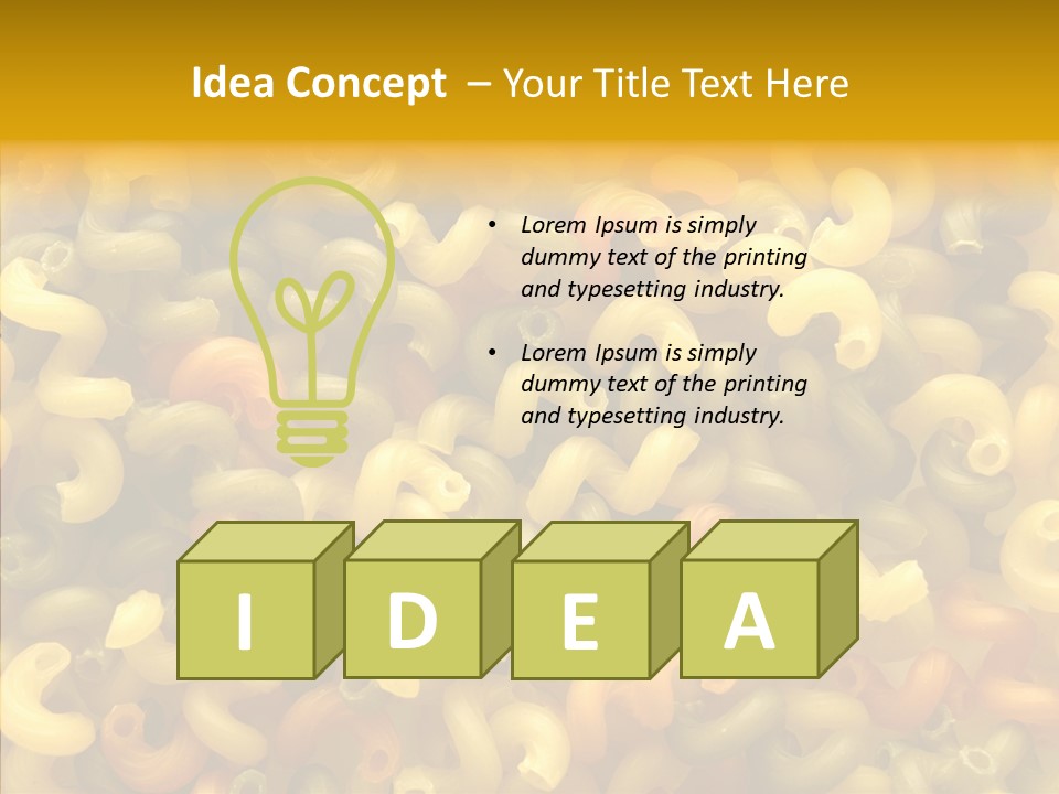 Pasta Close Up Green PowerPoint Template