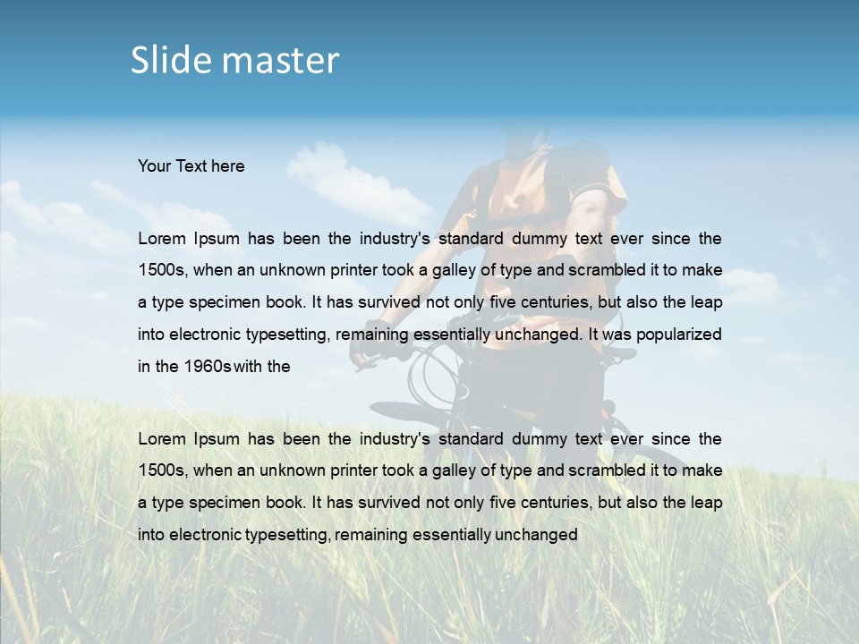 Extreme Riding Sky PowerPoint Template