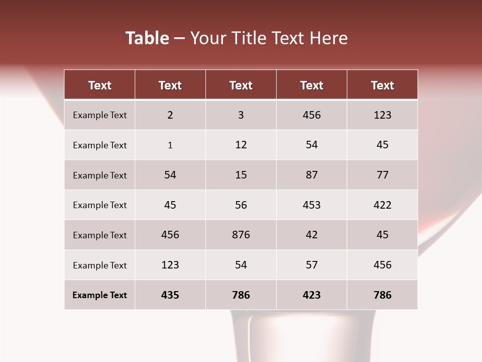 Toast Restaurant Merlot PowerPoint Template