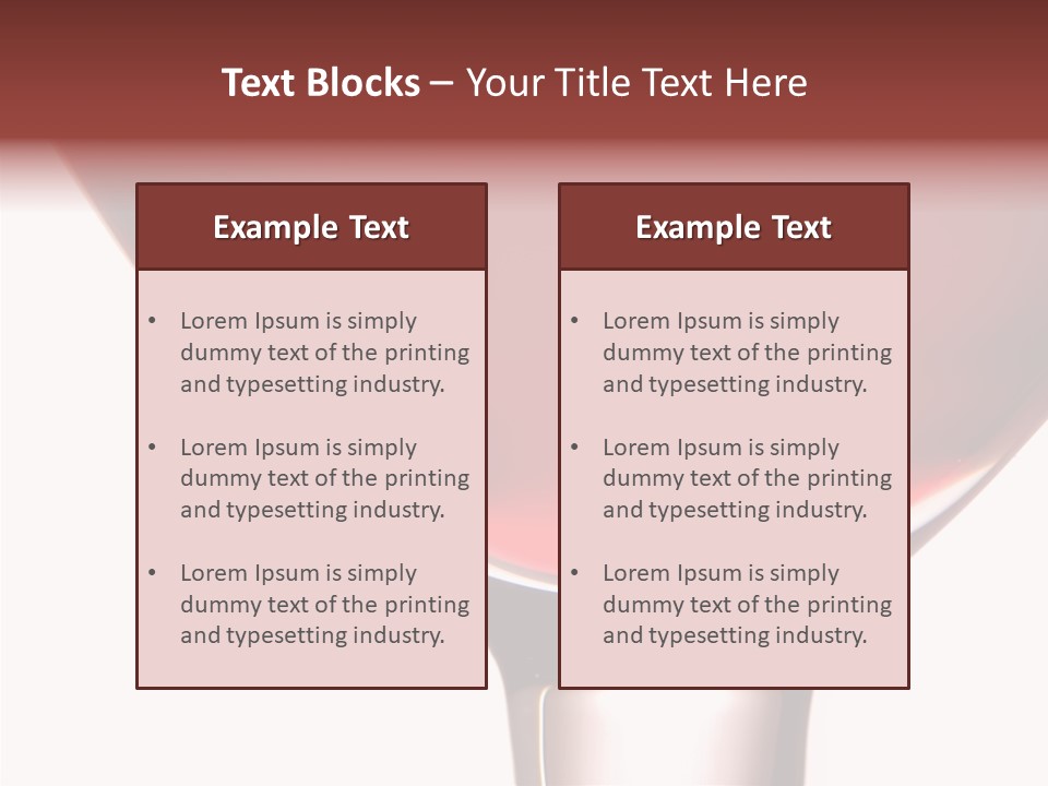 Toast Restaurant Merlot PowerPoint Template