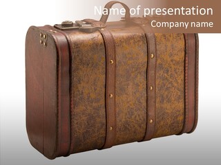 Garment Suitcase Valise PowerPoint Template