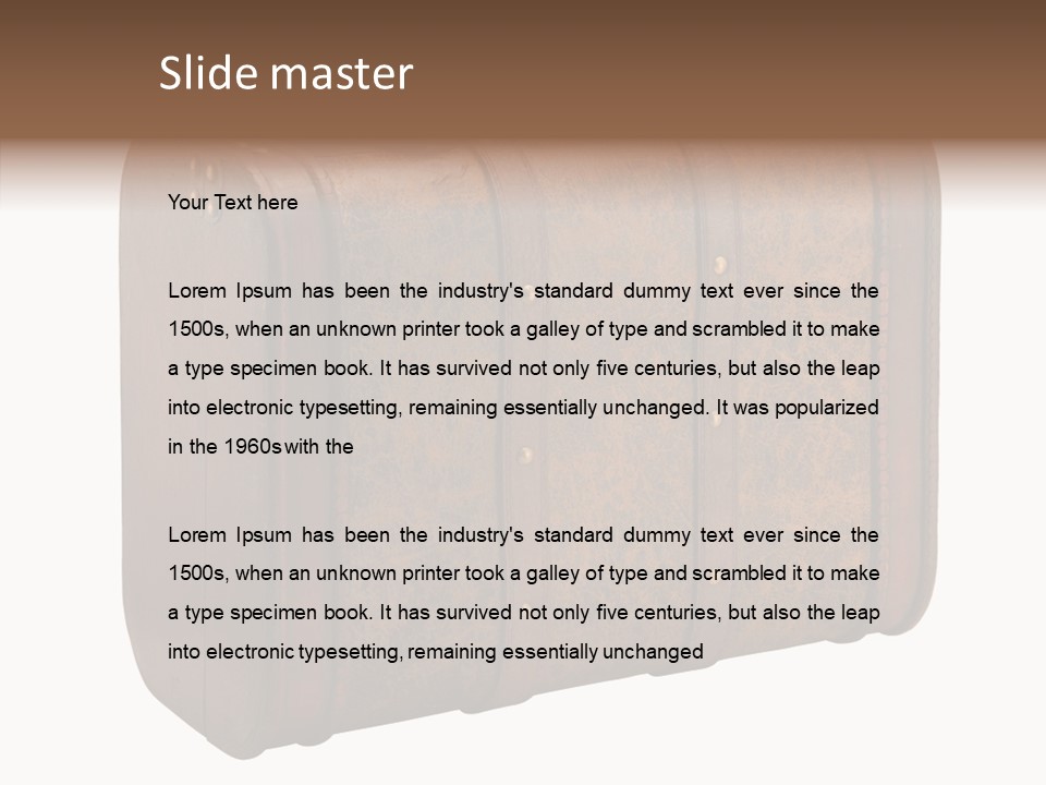 Garment Suitcase Valise PowerPoint Template