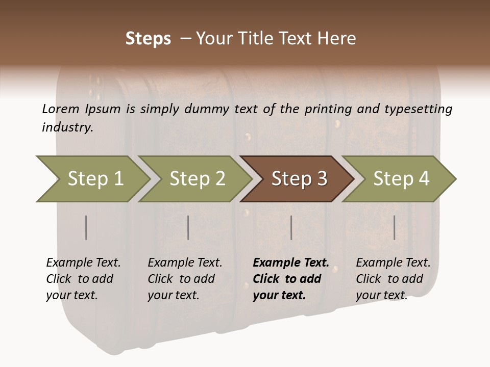Garment Suitcase Valise PowerPoint Template