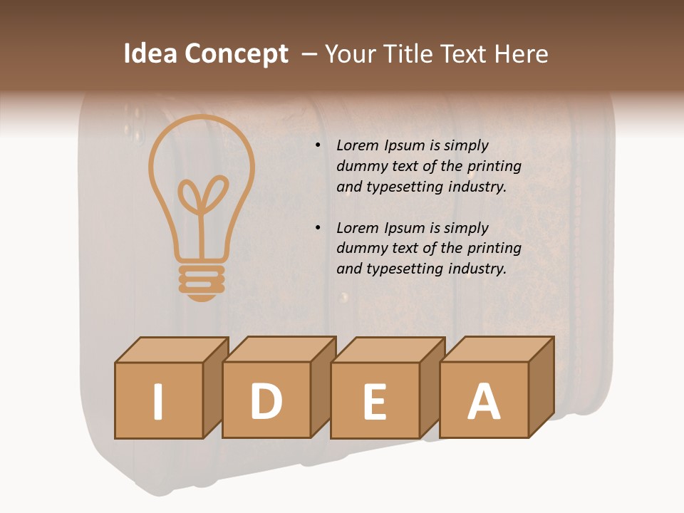 Garment Suitcase Valise PowerPoint Template