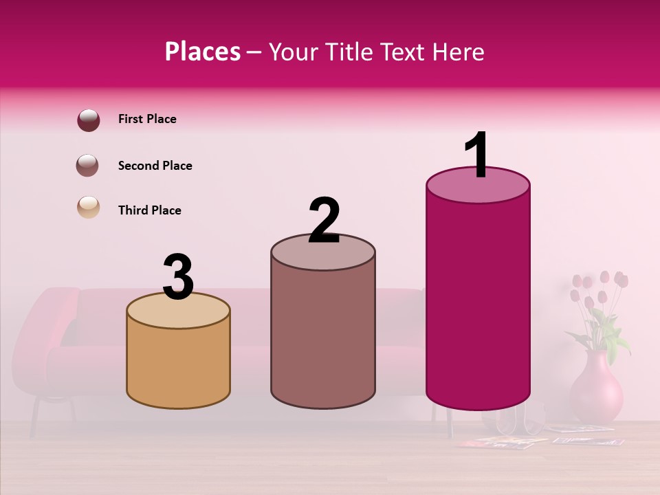 Rendering Settee Vase PowerPoint Template