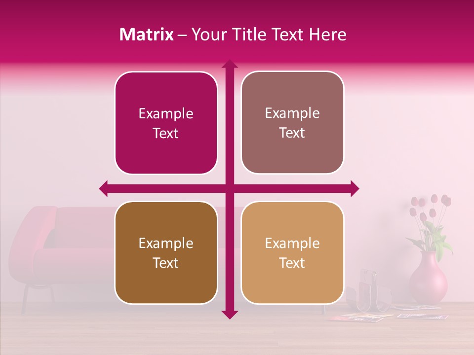 Rendering Settee Vase PowerPoint Template