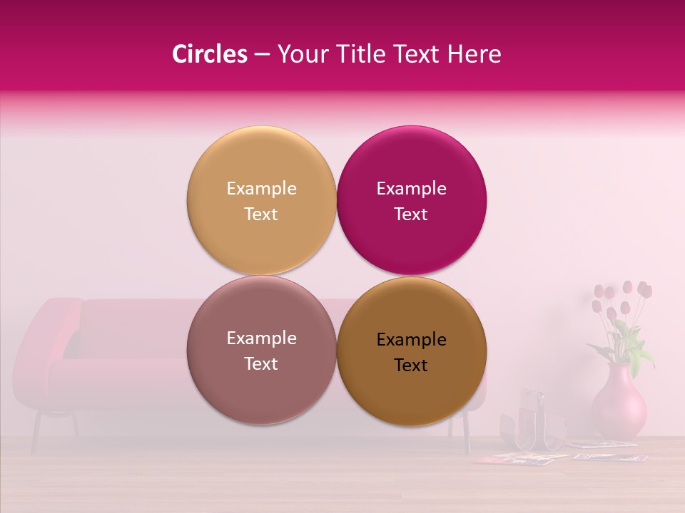 Rendering Settee Vase PowerPoint Template