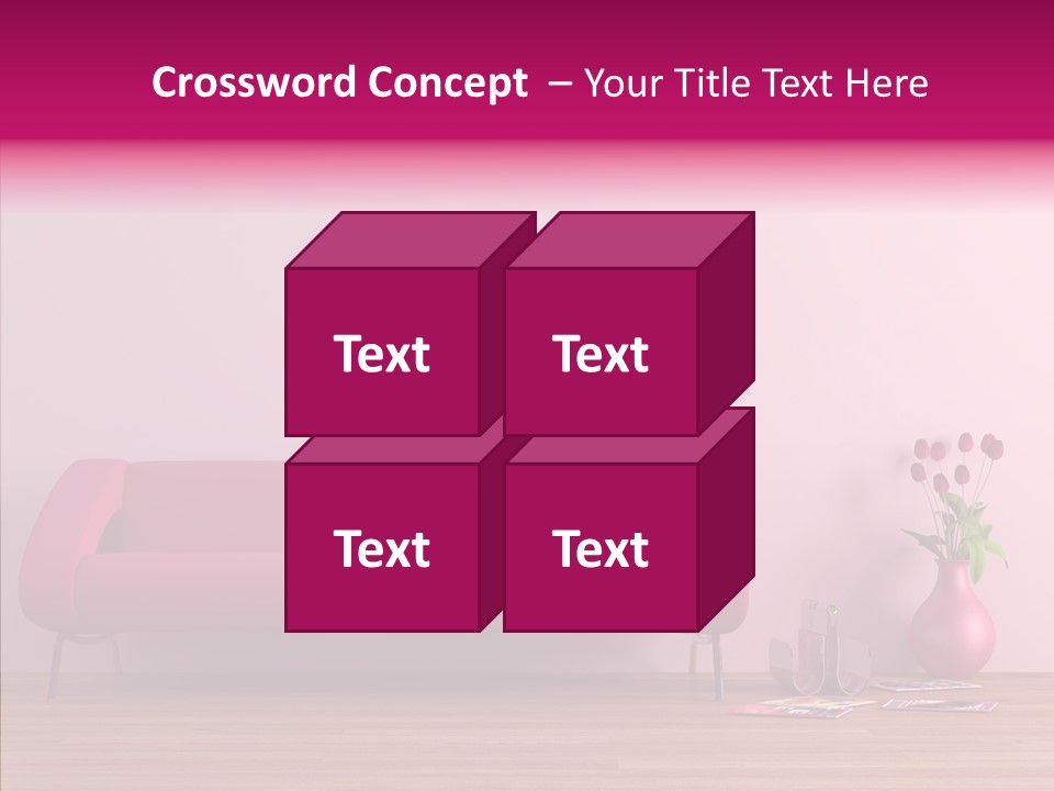 Rendering Settee Vase PowerPoint Template