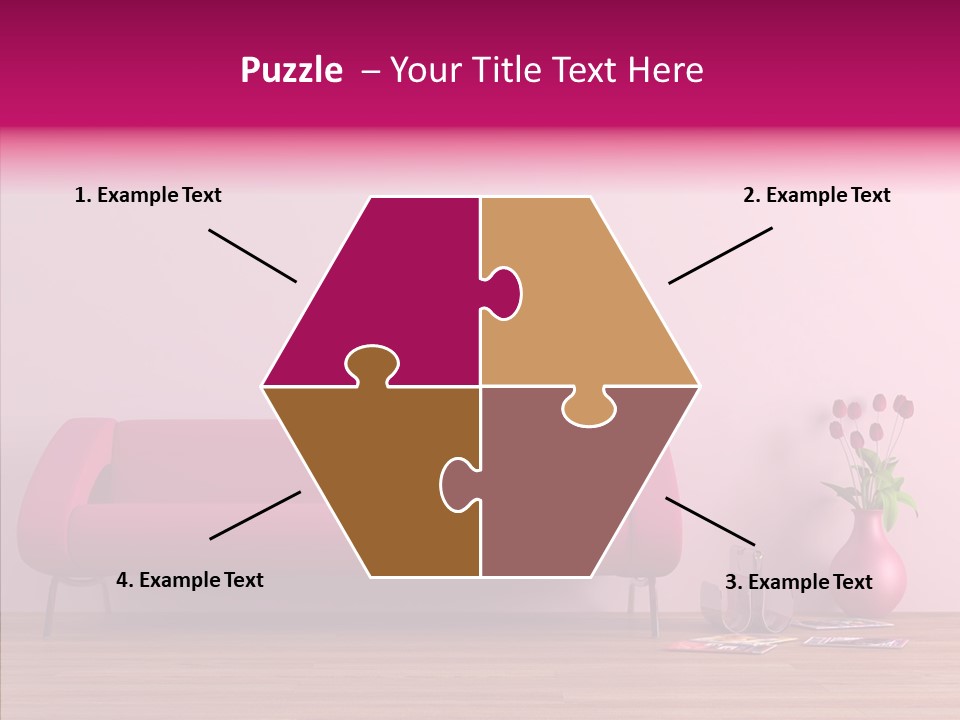 Rendering Settee Vase PowerPoint Template