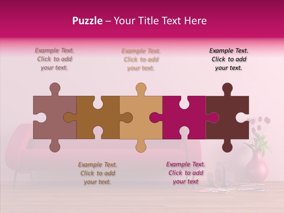 Rendering Settee Vase PowerPoint Template